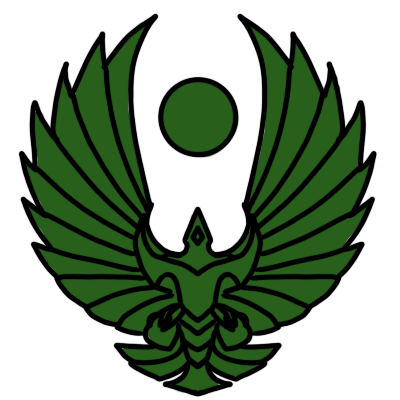 The logo of the Romulan Star Empire from Star Trek.